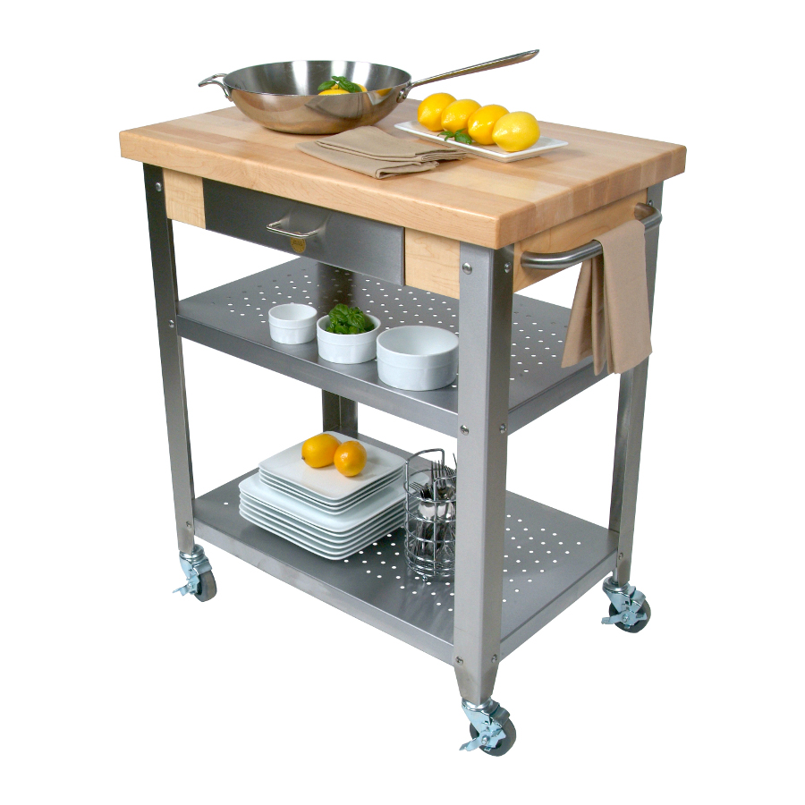 John Boos Cucina Elegante WoodSteel Kitchen Cart